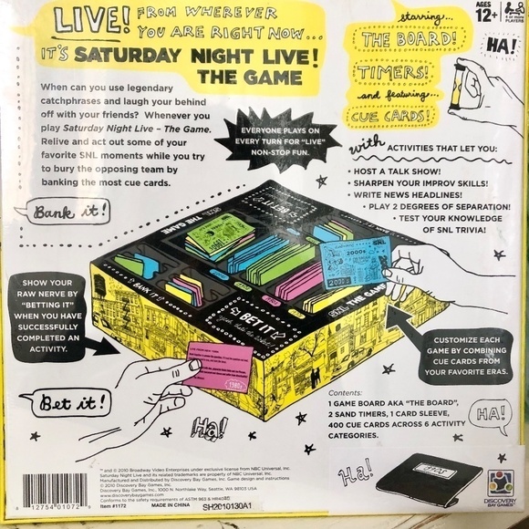 SNL, 2010, Saturday Night Live, Board Game, New, Sealed, Adult, Board Game - Picture 5 of 8